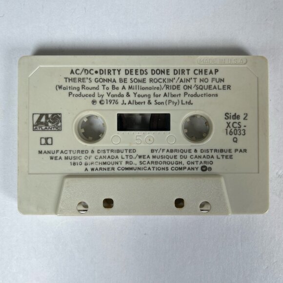 AC/DC Dirty Deeds Done Dirt Cheap Cassette Tape - Picture 7 of 9